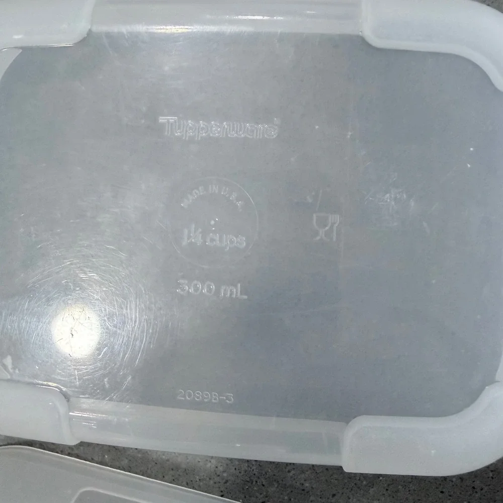 Tupperware FridgeSmart Mini Set of 2 Teal Lids 1.25 Cup 300mL‎ 2089B-3 2089B-4